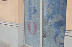 Ein Bild des Vandalismusanschlag