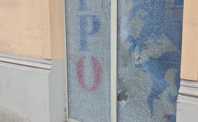 Ein Bild des Vandalismusanschlag