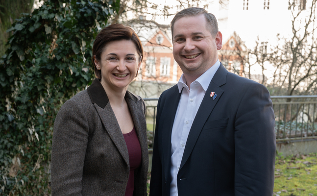 Ein Bild von Landesparteiobfrau Marlene Svazek und Landesgeschäftsführer Christopher Breitenthaler