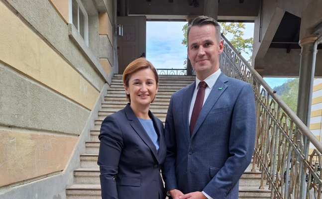 Ein Bild von LH-Stv. Marlene Svazek und steirischen Bildungslandesrat Stefan Hermann 