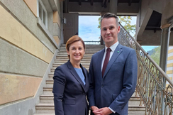 Ein Bild von LH-Stv. Marlene Svazek und steirischen Bildungslandesrat Stefan Hermann 