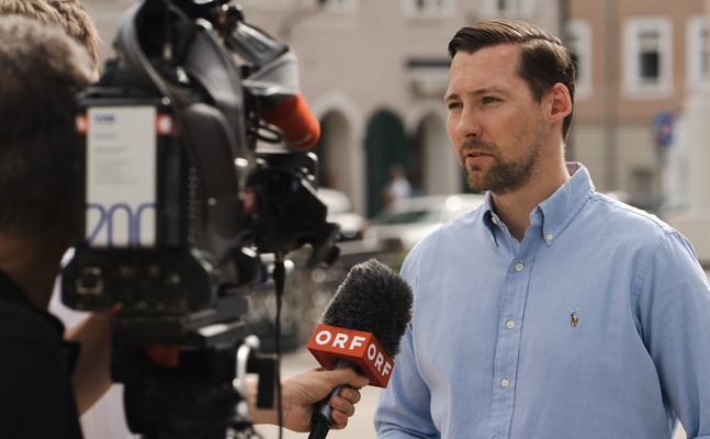 Einbild von LAbg. Dominic Maier, Bezirksparteiobmann Salzburg-Stadt